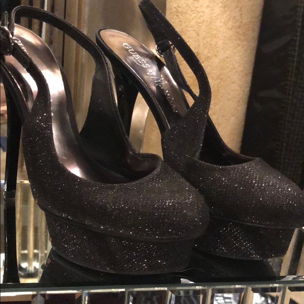 Guess by Marciano Black Shimmer Shoes